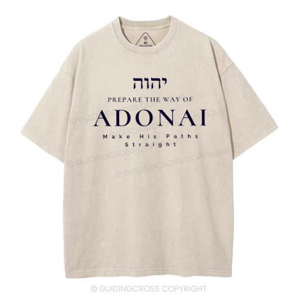 ADONAI Chirstian Washed T-Shirt