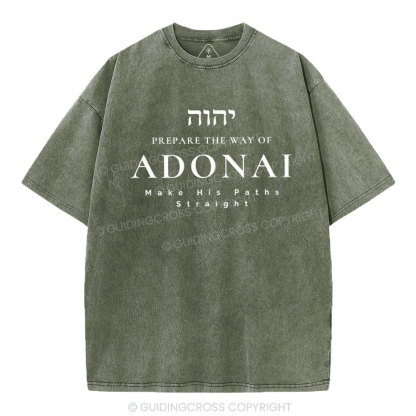 ADONAI Chirstian Washed T-Shirt