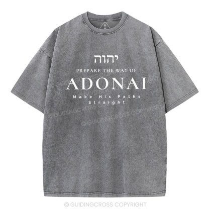 ADONAI Chirstian Washed T-Shirt