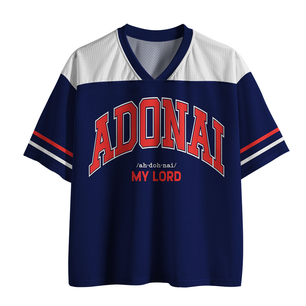 ADONAI Christian Navy Mesh Jersey