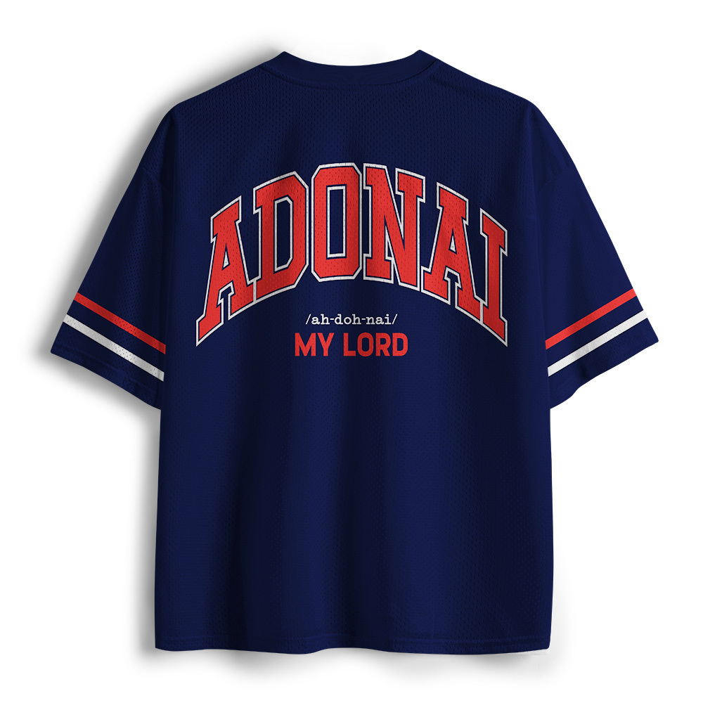ADONAI Christian Navy Mesh Jersey