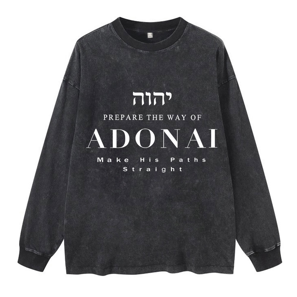 ADONAI Washed Long Sleeve T-Shirt