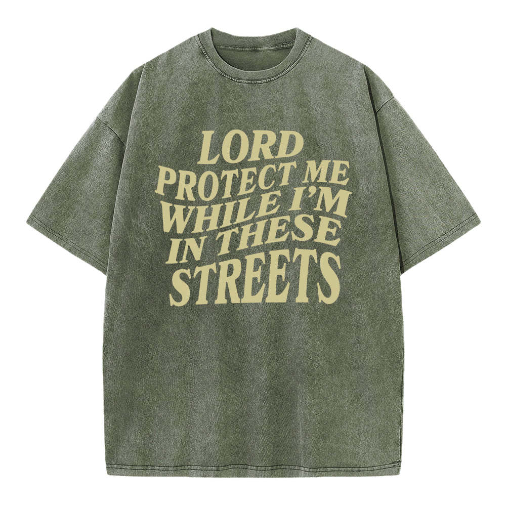 Lord Protect Me Christian Washed T-Shirt