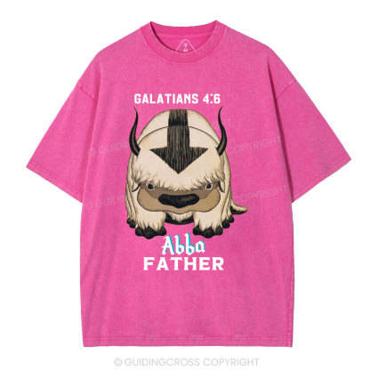 Abba Father Christian Washed T-Shirt