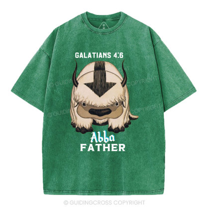 Abba Father Christian Washed T-Shirt