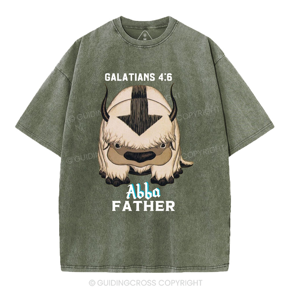 Abba Father Christian Washed T-Shirt