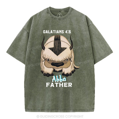 Abba Father Christian Washed T-Shirt