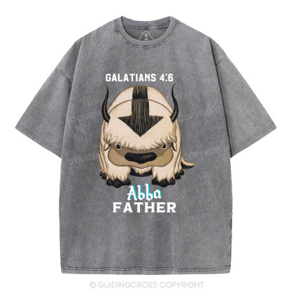 Abba Father Christian Washed T-Shirt