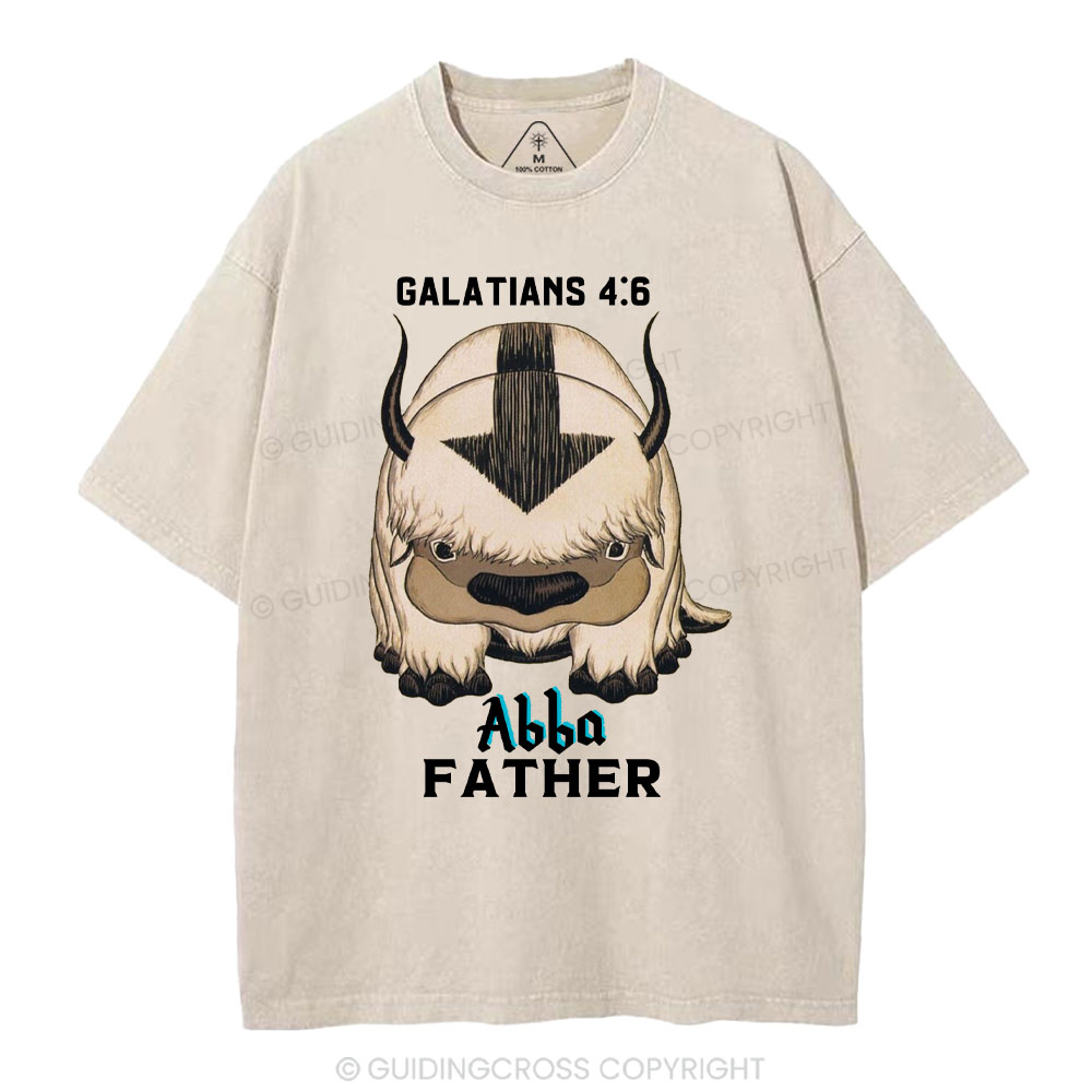 Abba Father Christian Washed T-Shirt