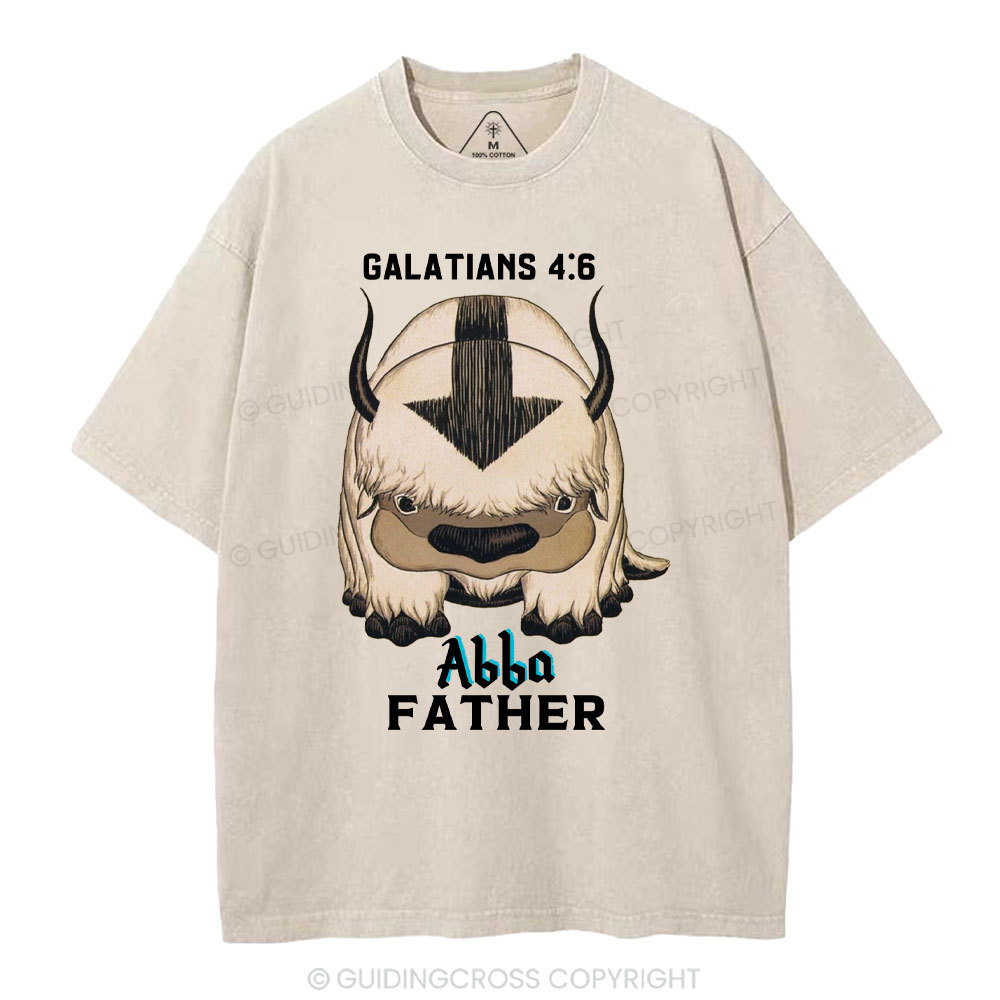 Abba Father Christian Washed T-Shirt