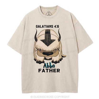 Abba Father Christian Washed T-Shirt