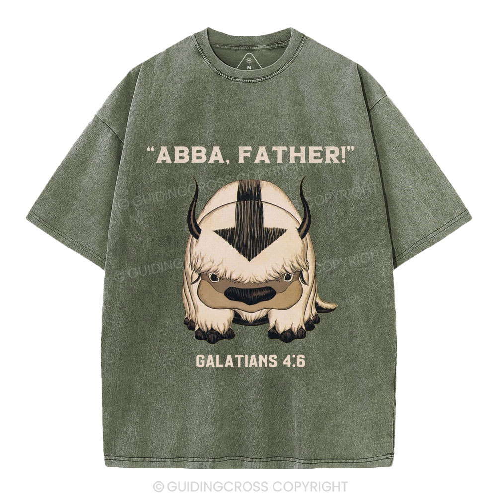Abba Father Christian Washed T-Shirt