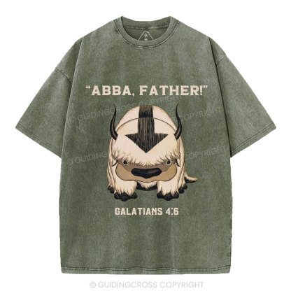 Abba Father Christian Washed T-Shirt