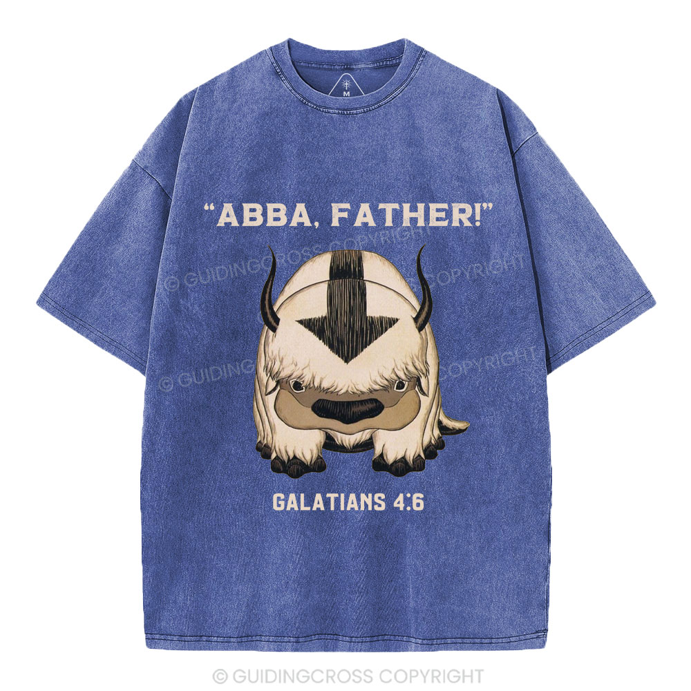 Abba Father Christian Washed T-Shirt
