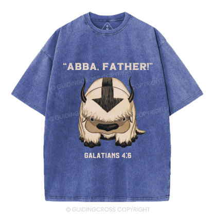Abba Father Christian Washed T-Shirt