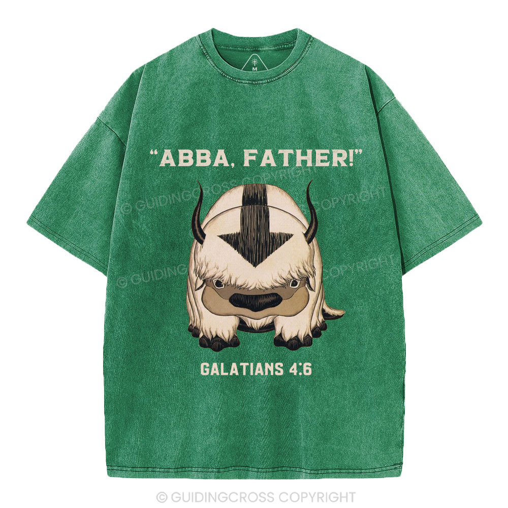 Abba Father Christian Washed T-Shirt