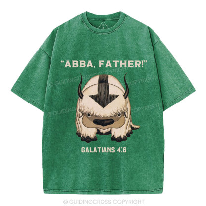 Abba Father Christian Washed T-Shirt