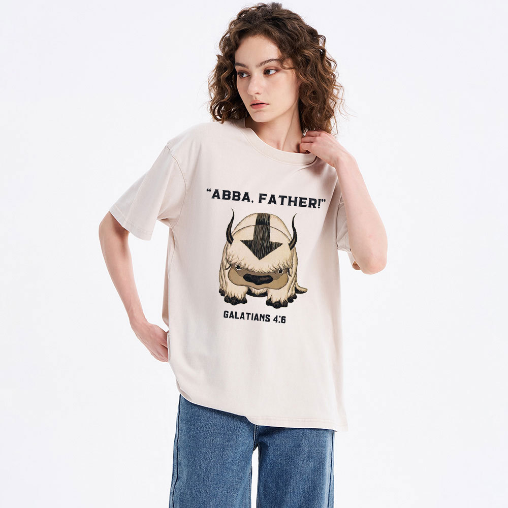 Abba Father Christian Washed T-Shirt