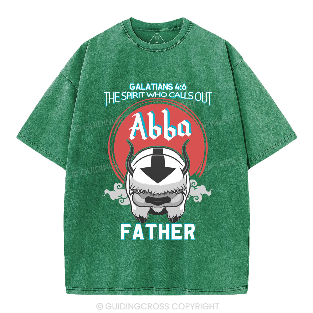 Abba Father Cute Christian Washed T-Shirt