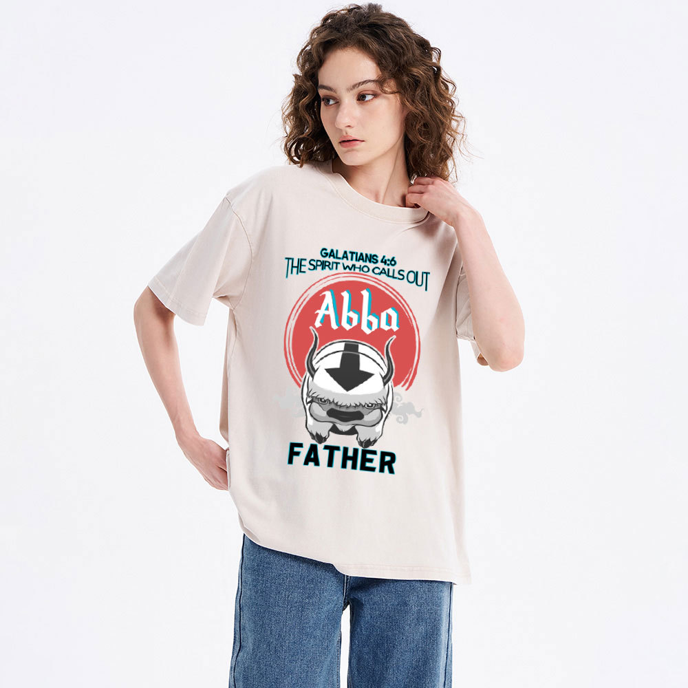 Abba Father Cute Christian Washed T-Shirt