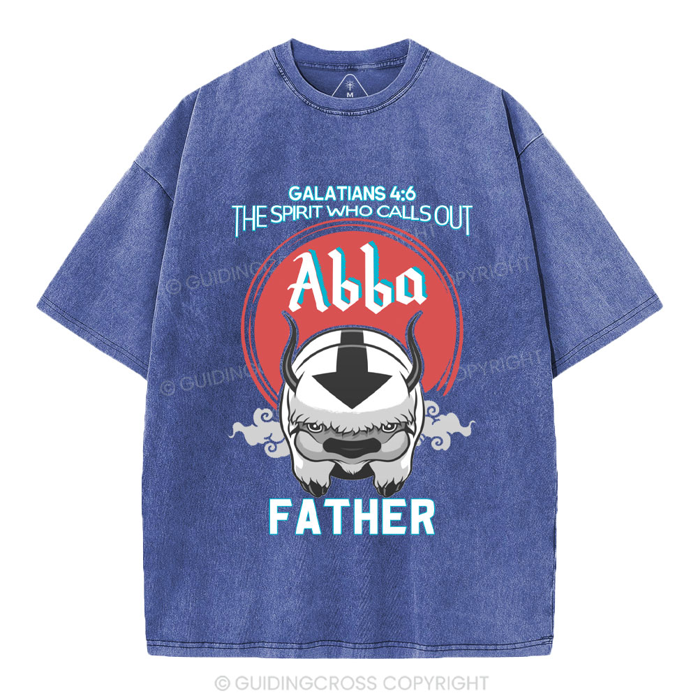 Abba Father Cute Christian Washed T-Shirt