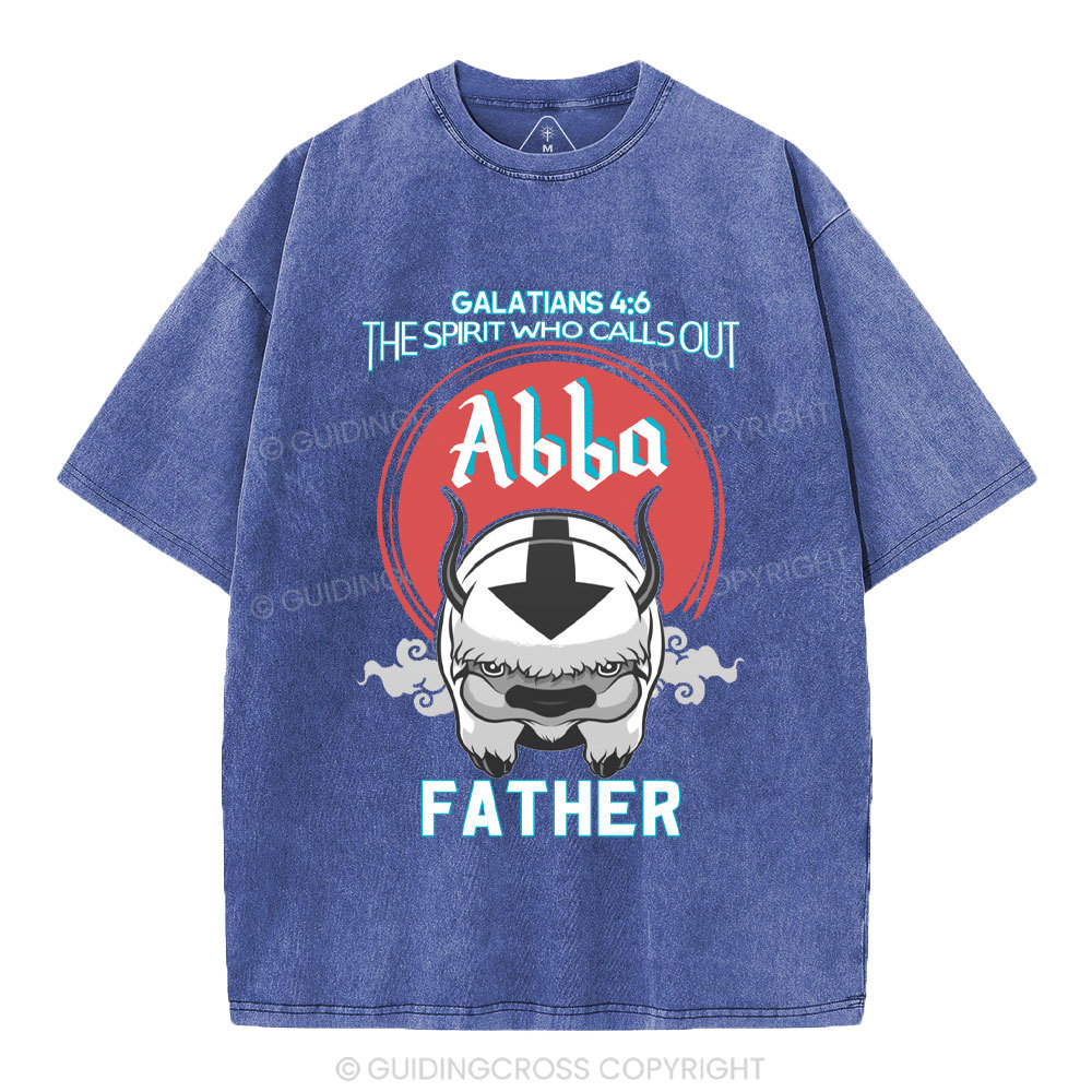 Abba Father Cute Christian Washed T-Shirt