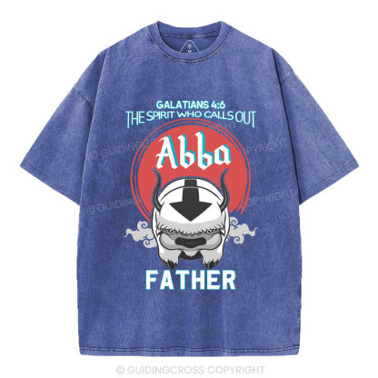 Abba Father Cute Christian Washed T-Shirt