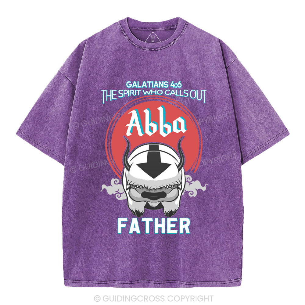 Abba Father Cute Christian Washed T-Shirt