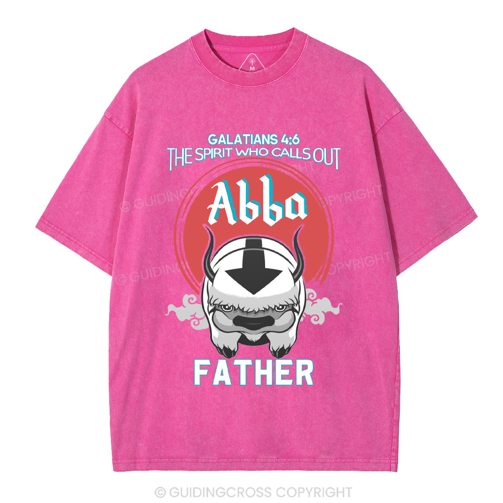 Abba Father Cute Christian Washed T-Shirt