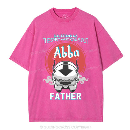 Abba Father Cute Christian Washed T-Shirt