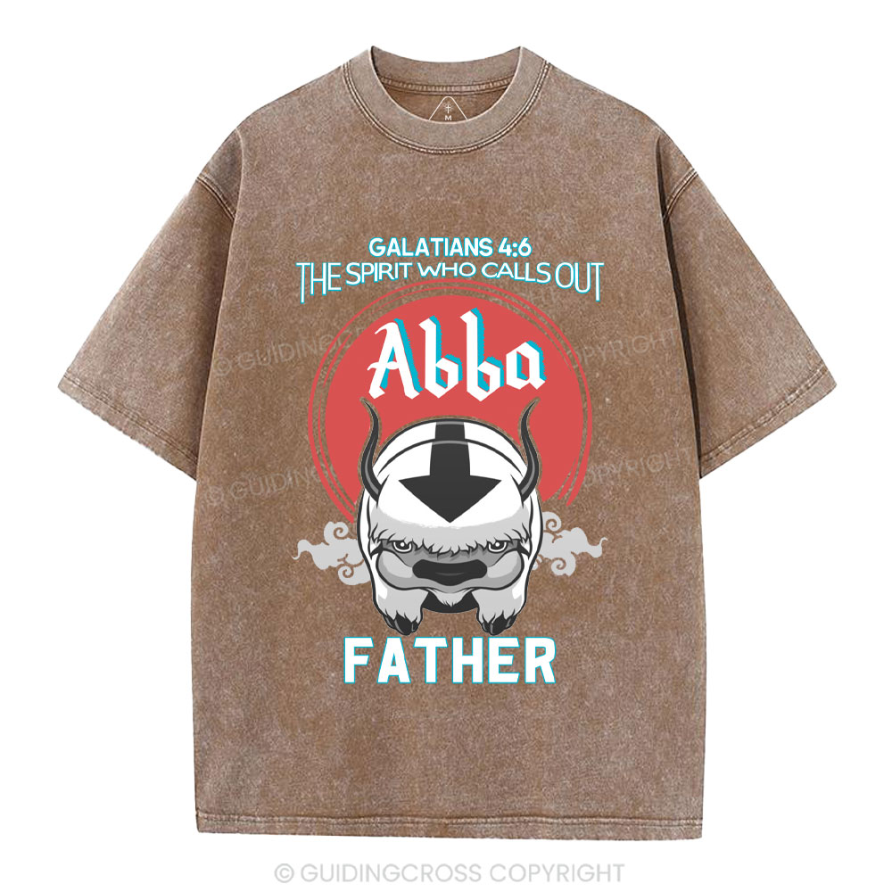 Abba Father Cute Christian Washed T-Shirt