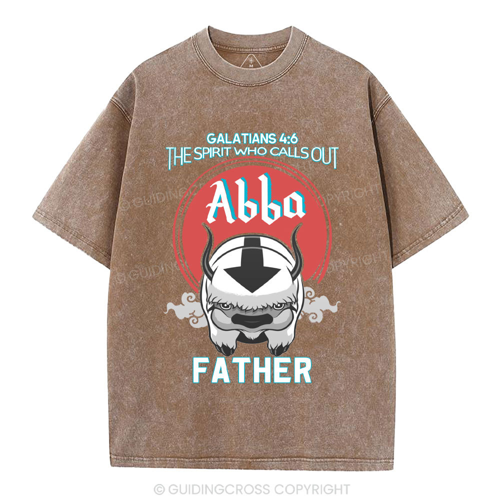 Abba Father Cute Christian Washed T-Shirt