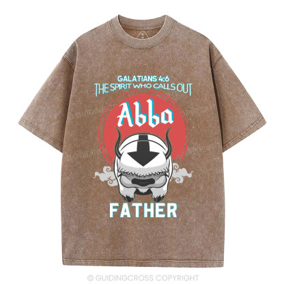 Abba Father Cute Christian Washed T-Shirt
