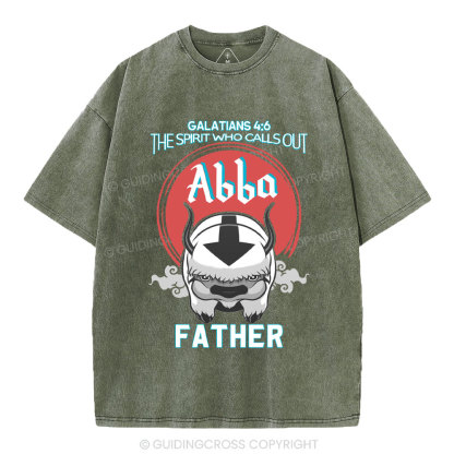 Abba Father Cute Christian Washed T-Shirt