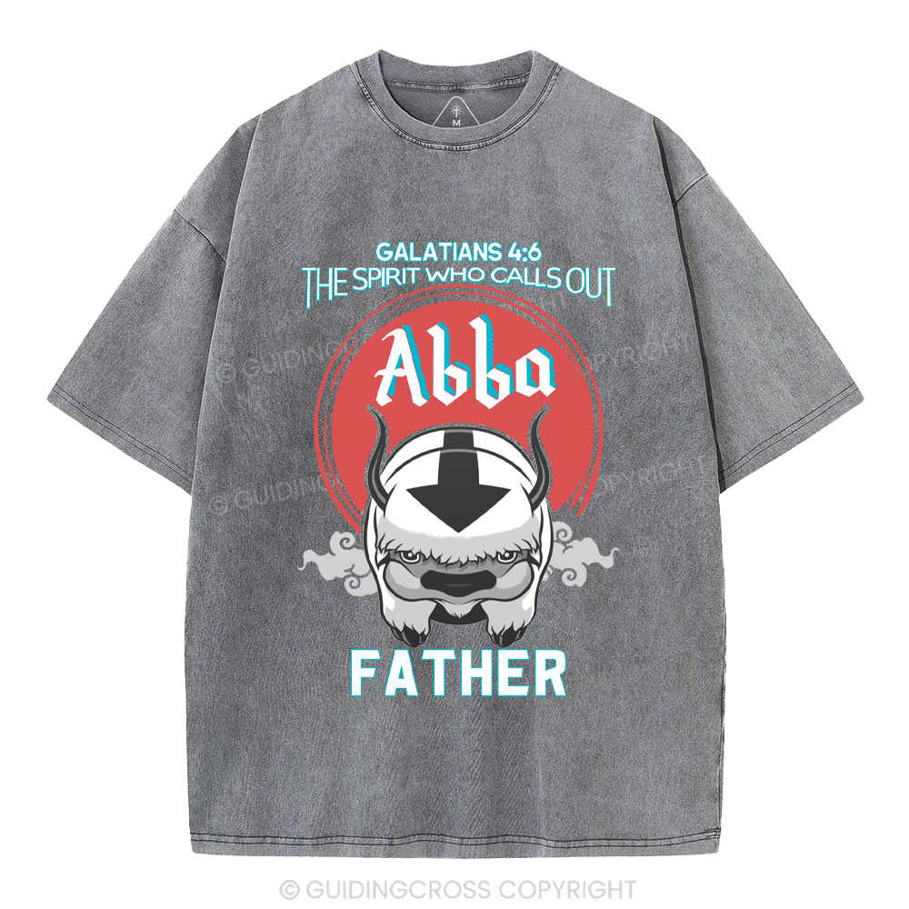 Abba Father Cute Christian Washed T-Shirt