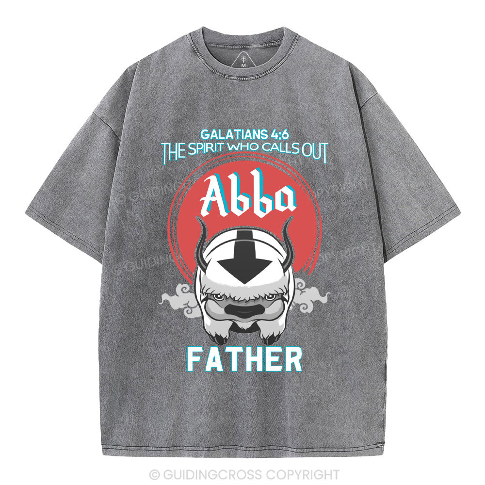 Abba Father Cute Christian Washed T-Shirt