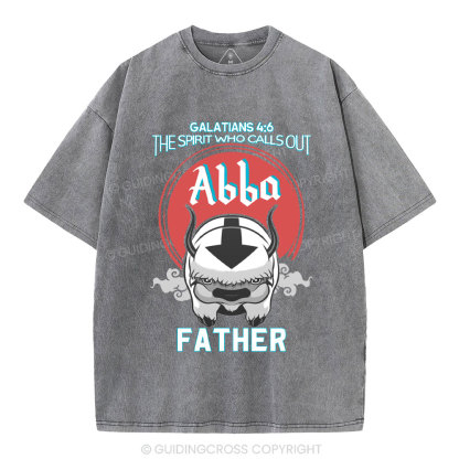 Abba Father Cute Christian Washed T-Shirt