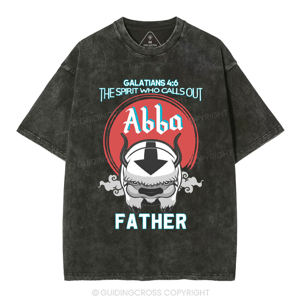 Abba Father Cute Christian Washed T-Shirt