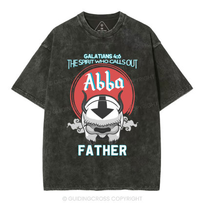 Abba Father Cute Christian Washed T-Shirt