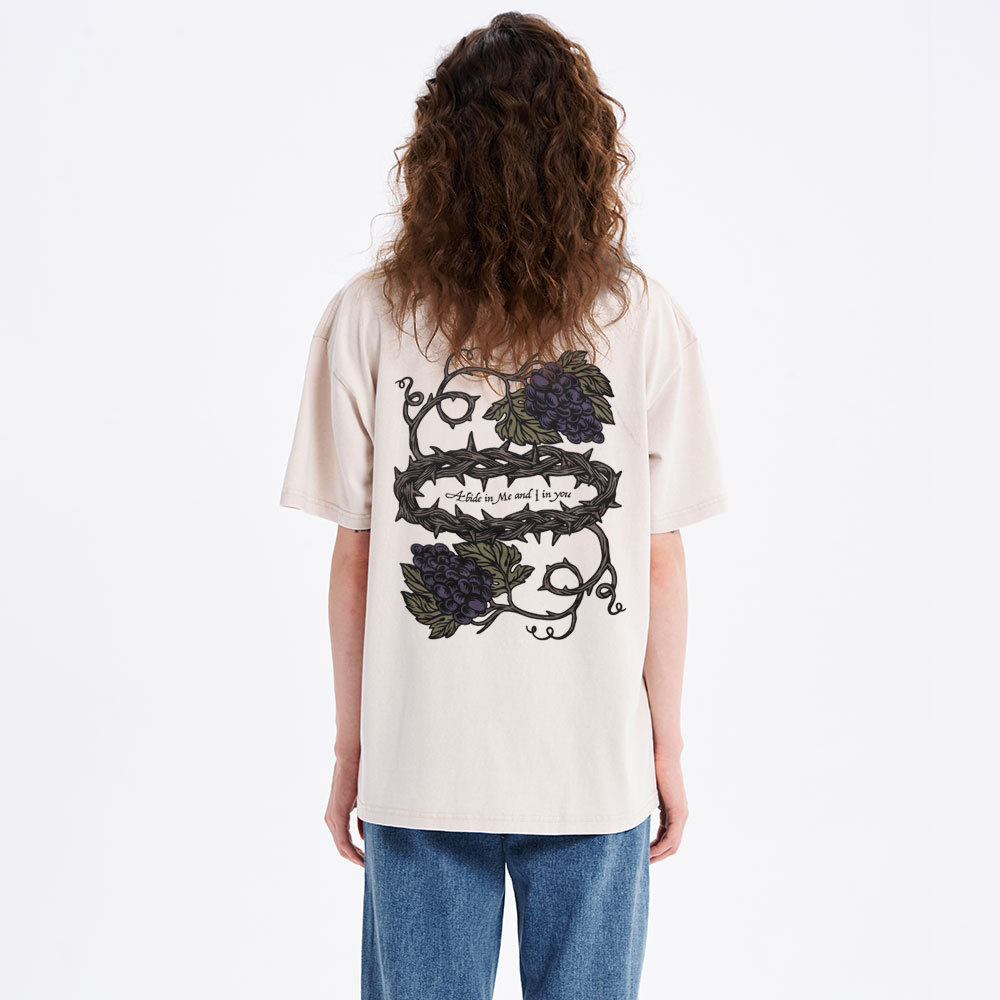 Abide In Me Christian Washed T-Shirt