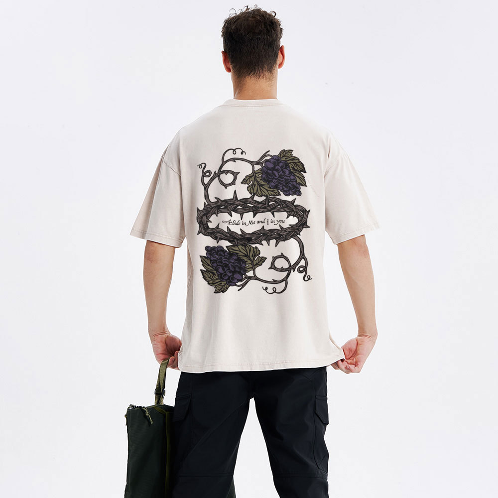 Abide In Me Christian Washed T-Shirt