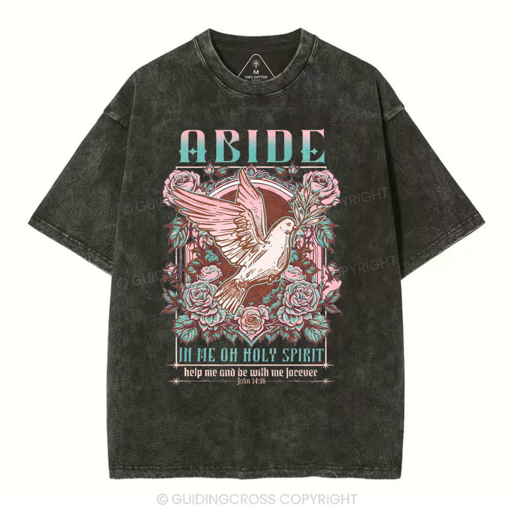 Abide In Me On Holy Spirit Christian Washed T-Shirt