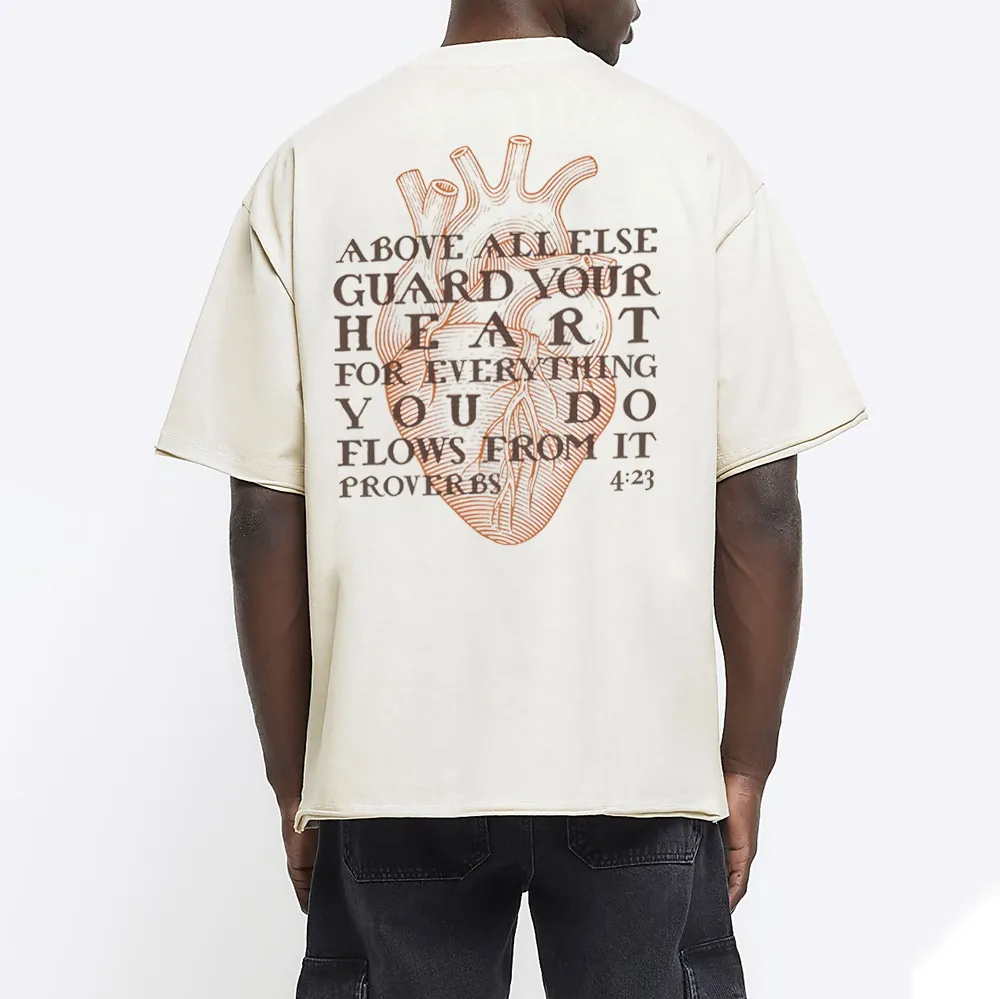 Above All Else Guard You Christian Washed T-shirt