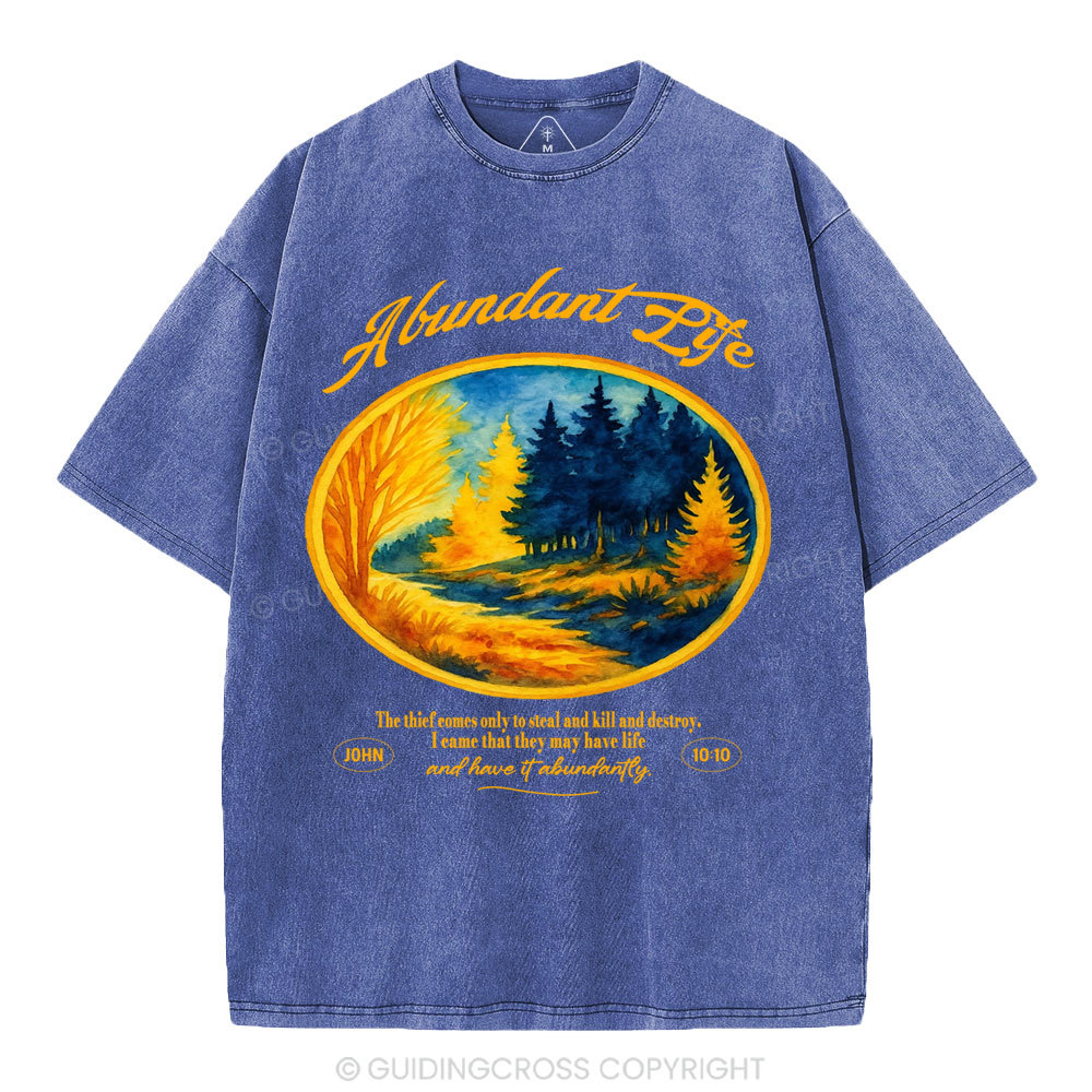 Abundant Life Christian Washed T-Shirt