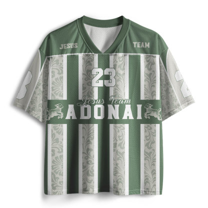 Adonai Christian Green Mesh Jersey
