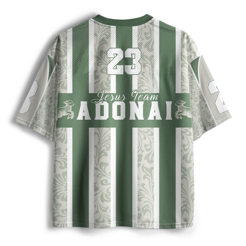 Adonai Christian Green Mesh Jersey