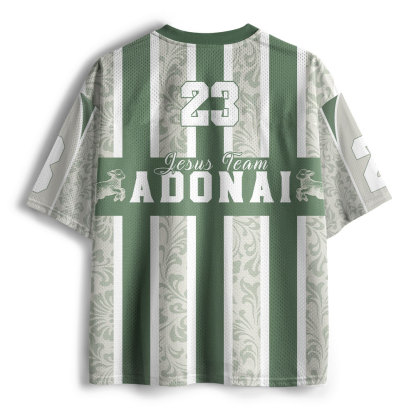 Adonai Christian Green Mesh Jersey