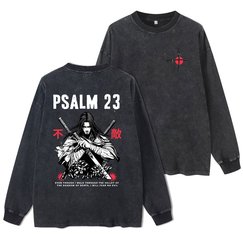 Aesthetic Mens Christian Washed Long Sleeve T-Shirt