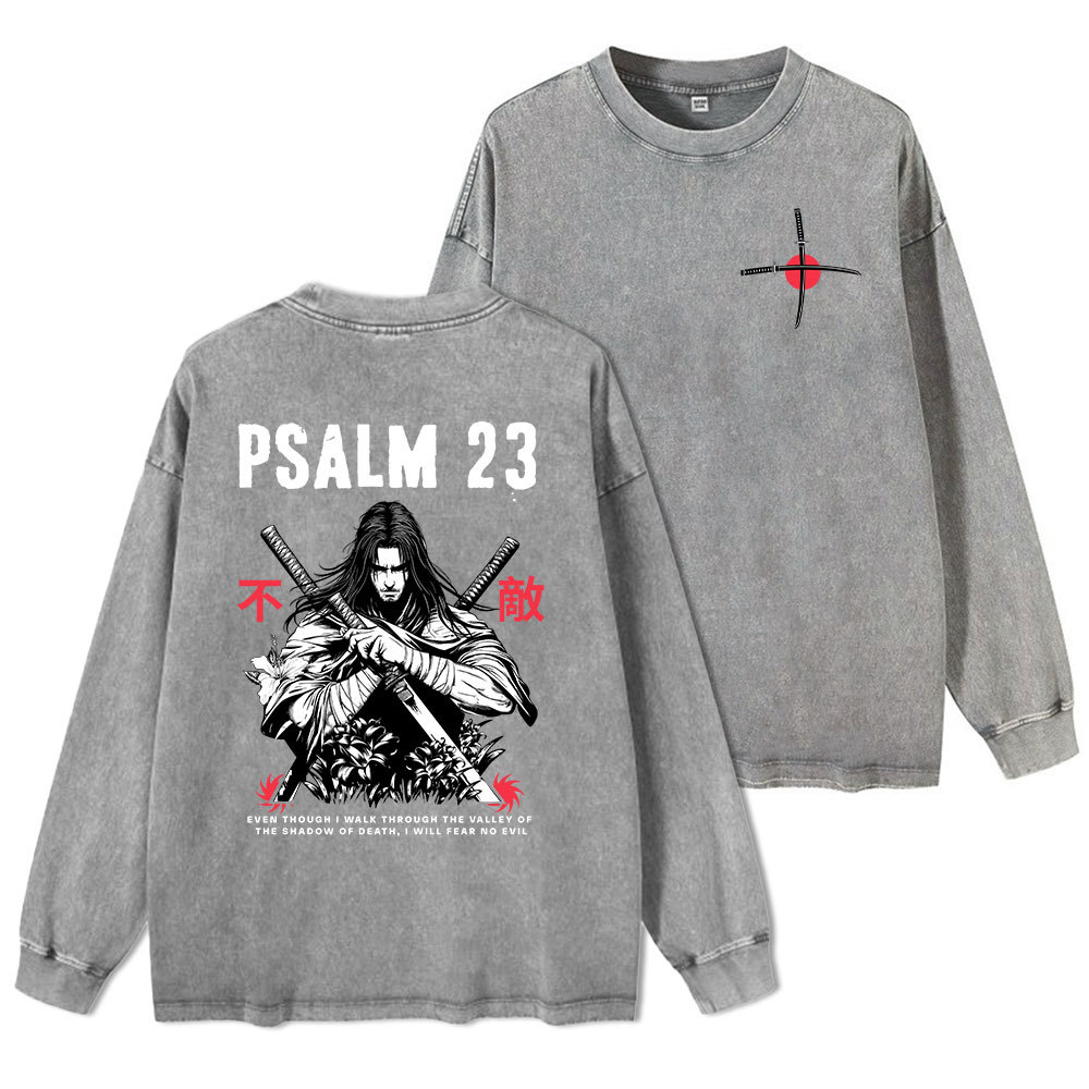 Aesthetic Mens Christian Washed Long Sleeve T-Shirt