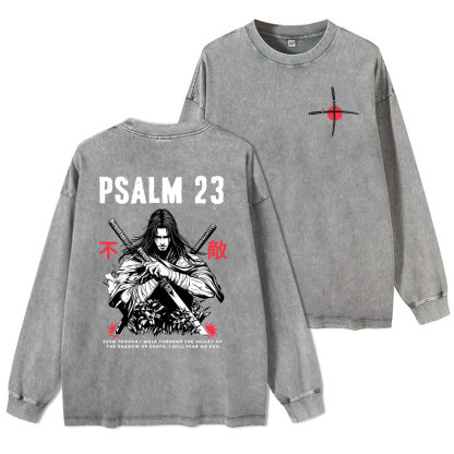 Aesthetic Mens Christian Washed Long Sleeve T-Shirt